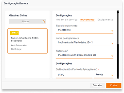 Tela Configuração Remota